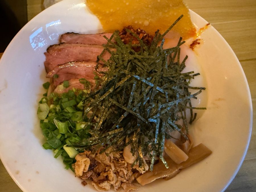 Liu Lang Mian Noodle Bar Singapore - Signature Chili Mazesoba with Lor Bak